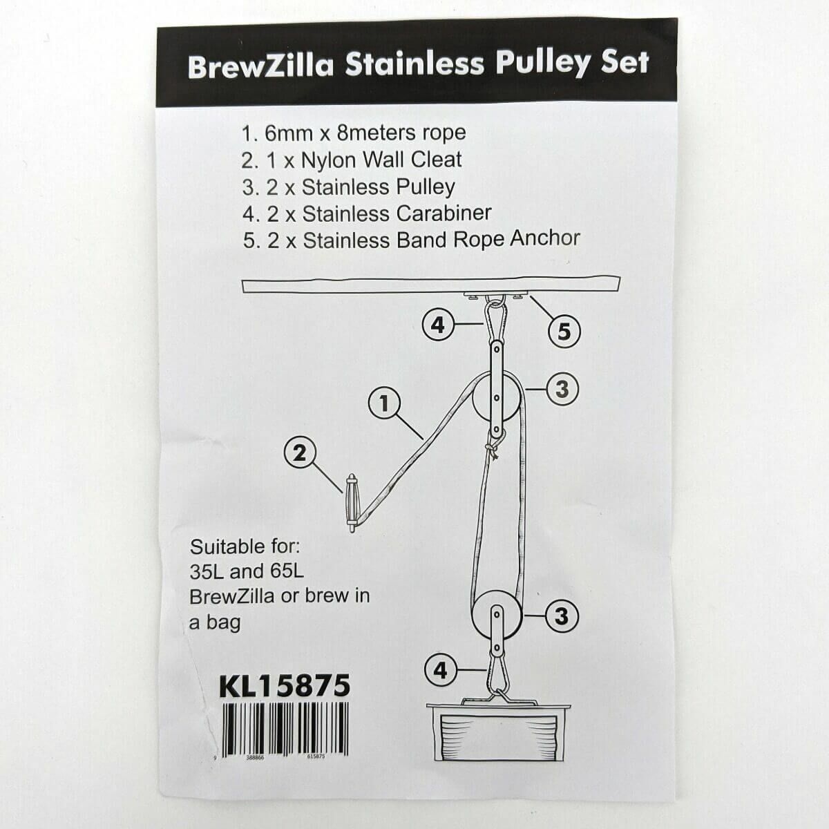 BrewZilla Double Pulley Set - All Things Fermented | Home Brew Supplies Shop Wellington Kapiti NZ