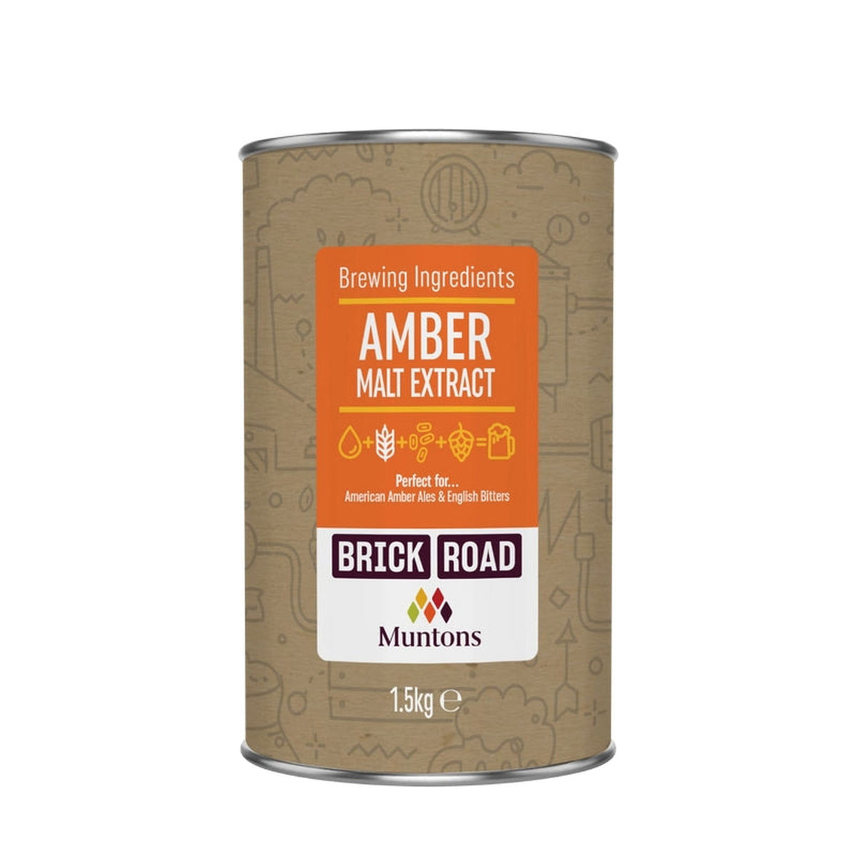 Brick Road Amber Malt 1.5Kg - All Things Fermented | Home Brew Supplies Shop Wellington Kapiti NZ