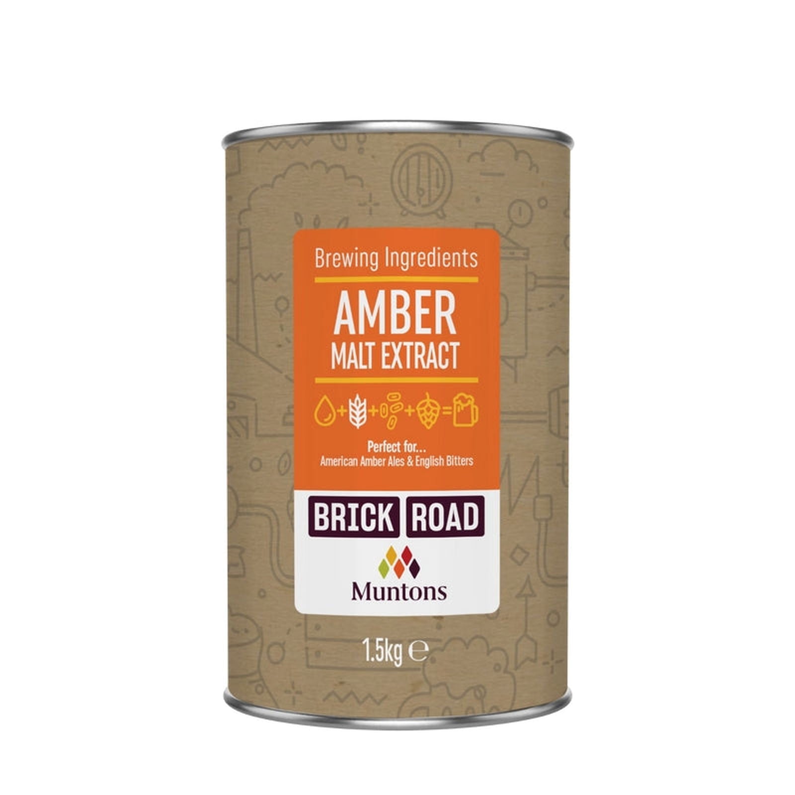 Brick Road Amber Malt 1.5Kg - All Things Fermented | Home Brew Supplies Shop Wellington Kapiti NZ