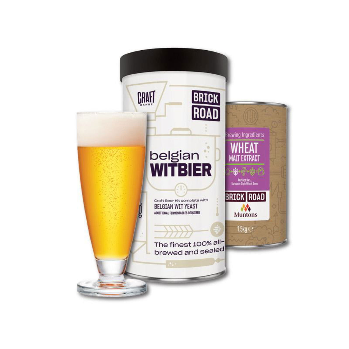 Brick Road Belgian Witbier 1.8Kg - All Things Fermented | Home Brew Supplies Shop Wellington Kapiti NZ