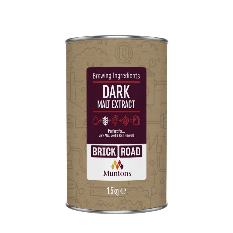 Brick Road Dark Malt 1.5Kg - All Things Fermented | Home Brew Supplies Shop Wellington Kapiti NZ