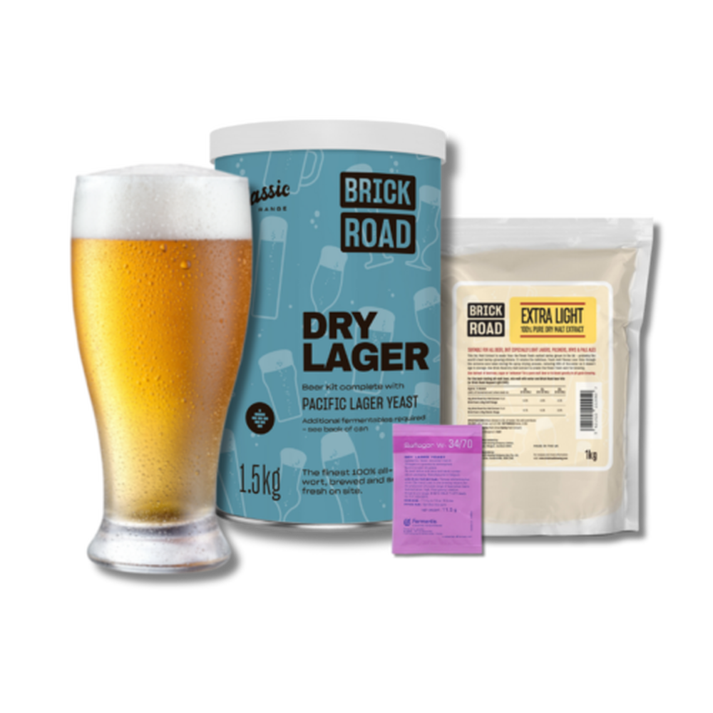 Brick Road Extra Dry (Low Carb Lager, TED style) - All Things Fermented | Home Brew Supplies Shop Wellington Kapiti NZ