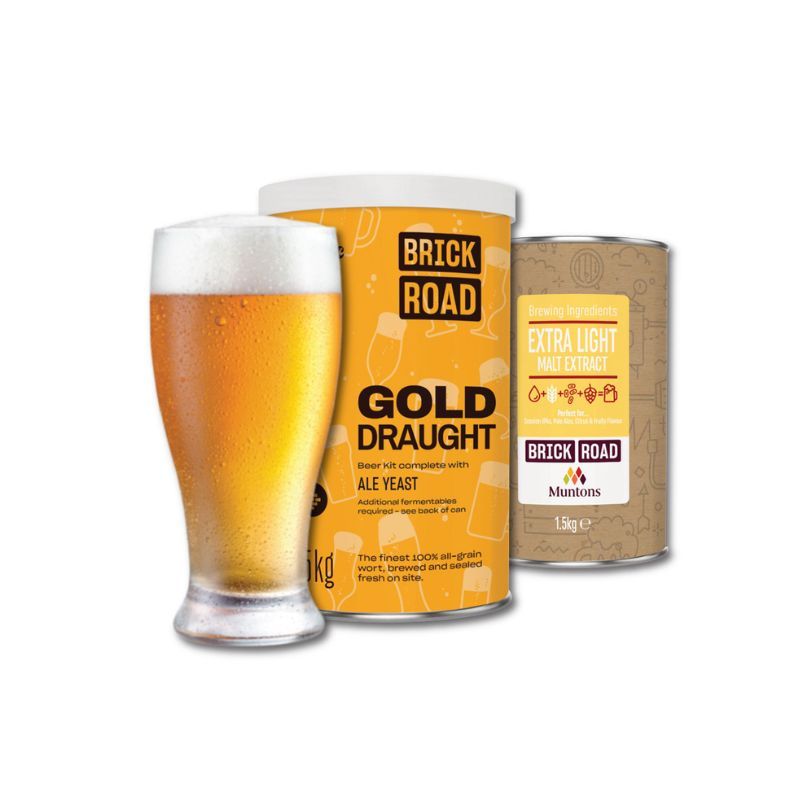 Brick Road Gold Draught 1.5Kg - All Things Fermented | Home Brew Supplies Shop Wellington Kapiti NZ