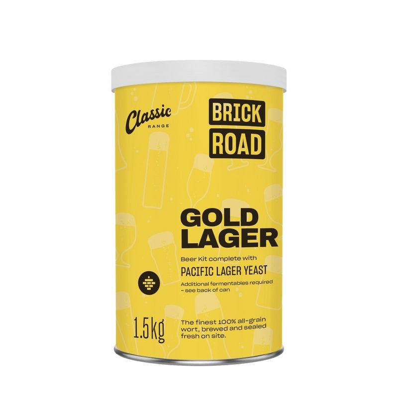Brick Road Gold Lager 1.5Kg - All Things Fermented | Home Brew Supplies Shop Wellington Kapiti NZ