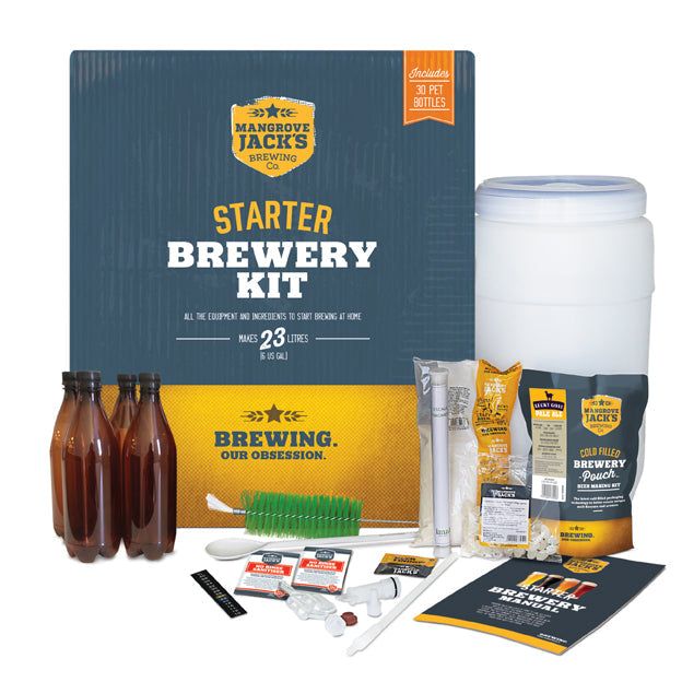 Mangrove Jack's Starter Brewery Kit with Bottles - Black Friday Special (offer ends 27 Nov 23) - All Things Fermented | Home Brew Supplies Shop Wellington Kapiti NZ