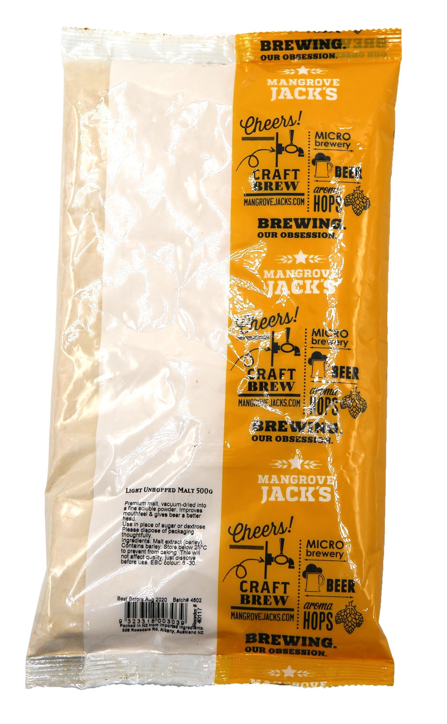 Mangrove Jacks Light Unhopped Spray Malt 500g - All Things Fermented | Home Brew Supplies Shop Wellington Kapiti NZ