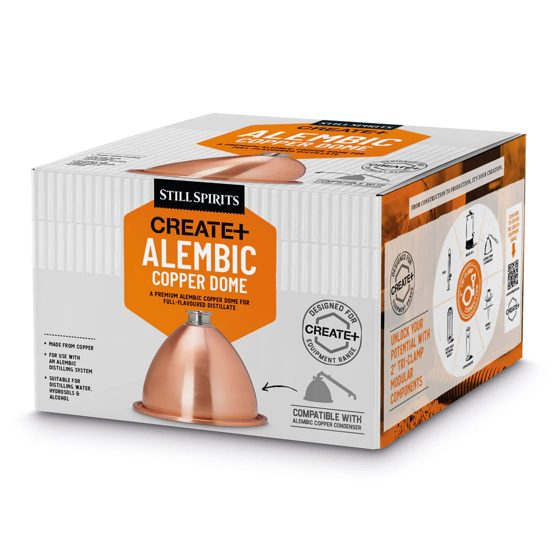 Still Spirits Create+ Alembic Copper Dome Tri-Clover