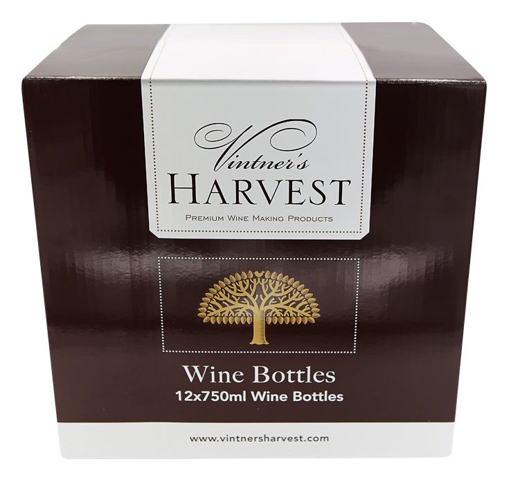 Vintner's Harvest Wine Bottles, 12 x 750ml Green Claret - All Things Fermented | Home Brew Supplies Shop Wellington Kapiti NZ