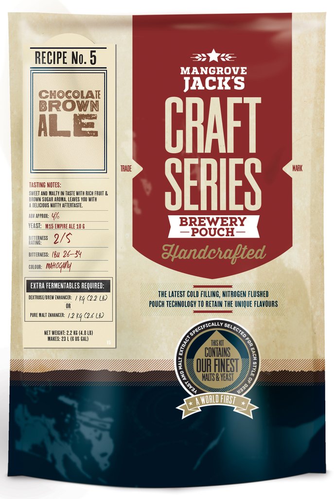 Mangrove Jack's Craft Series Choc Brown Ale - 2.2kg - All Things Fermented | Home Brew Shop NZ | Supplies | Equipment
