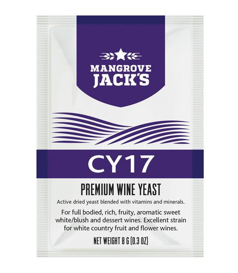 Mangrove Jack's CY17 Premium Wine Yeast - All Things Fermented | Home Brew Shop NZ | Supplies | Equipment