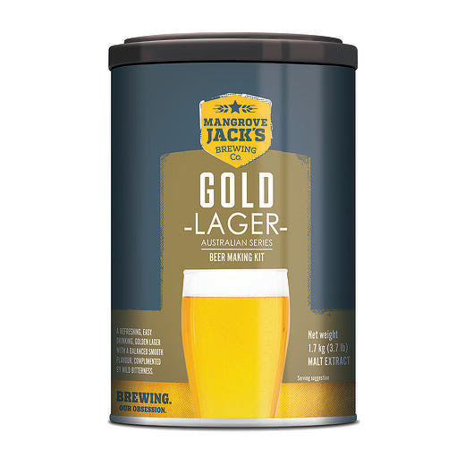 Mangrove Jack's Australian Brewer's Series Gold Lager - All Things Fermented | Home Brew Shop NZ | Supplies | Equipment