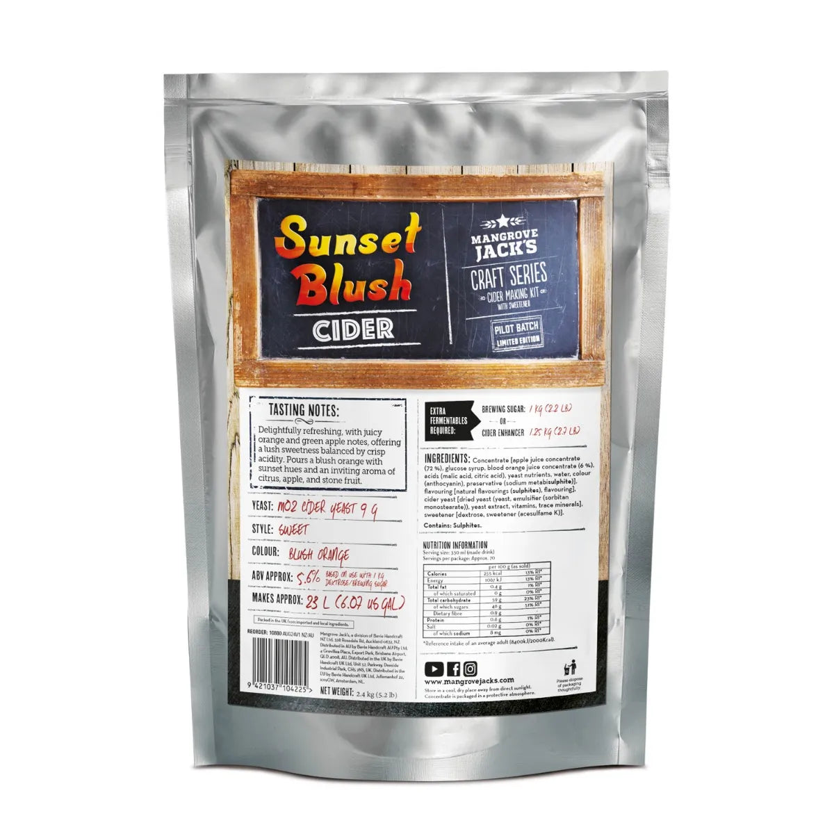 Mangrove Jack's Craft Series Sunset Blush Cider (LE) - 2.4kg
