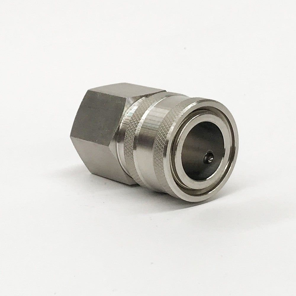 Stainless Steel Quick Disconnect - Female to Female 1/2 Inch BSP Fitting - All Things Fermented | Home Brew Supplies Shop Wellington Kapiti NZ