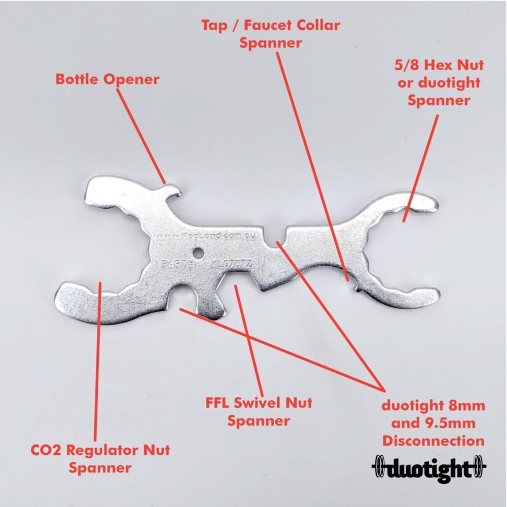 Beer Tap and Shank Tool - 7 in 1 - All Things Fermented | Home Brew Supplies Shop Wellington Kapiti NZ