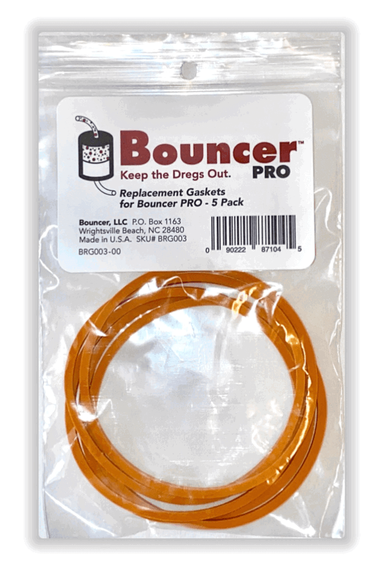 Bouncer Filter - Pro  - Replacement Gaskets 5 Pack - All Things Fermented | Home Brew Supplies Shop Wellington Kapiti NZ