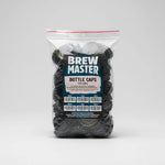 Pack of Brew Master bottle caps on a white background