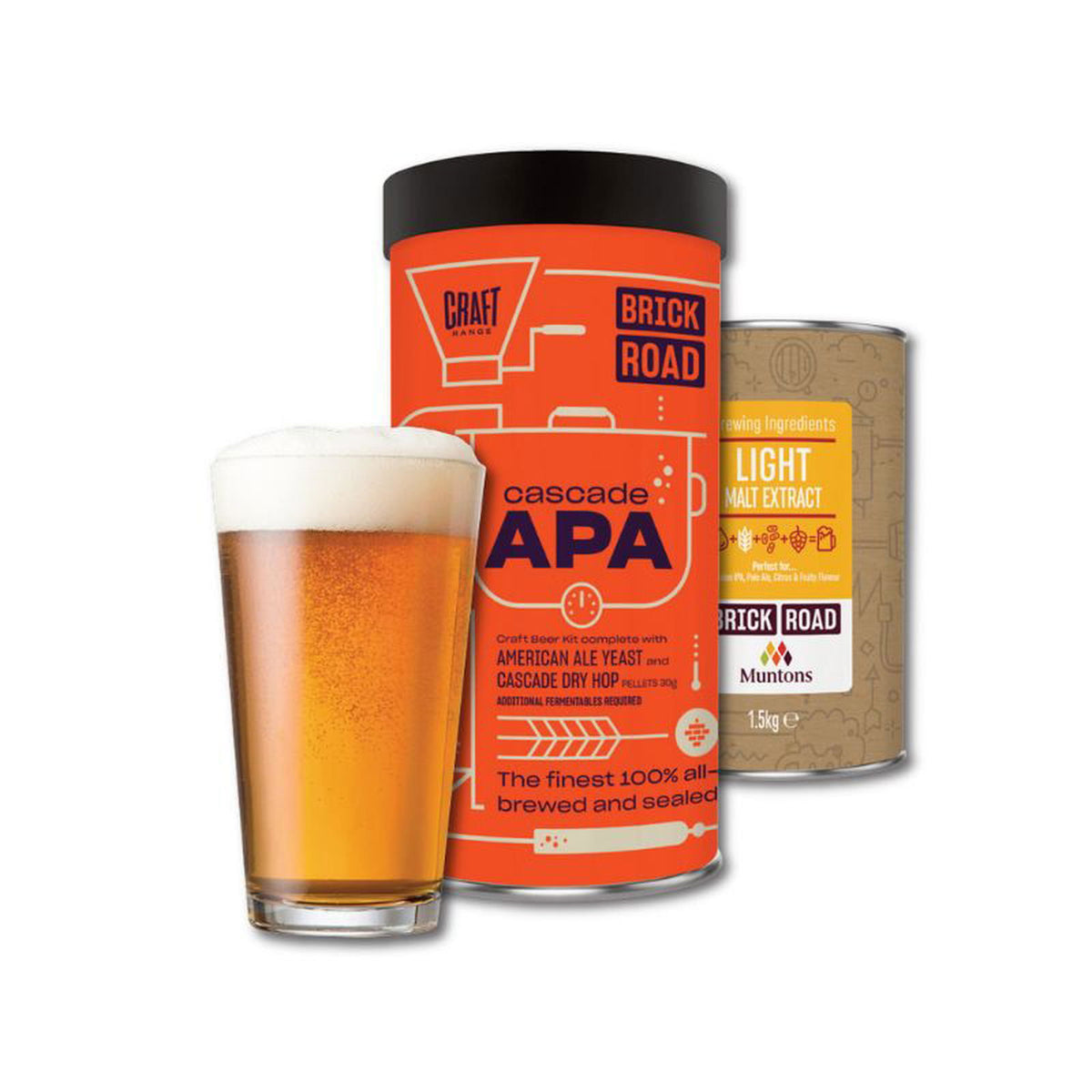 Brick Road Cascade APA 1.8Kg - All Things Fermented | Home Brew Supplies Shop Wellington Kapiti NZ