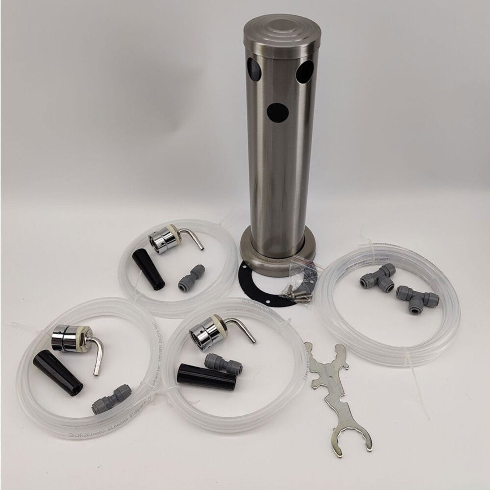 Brushed Stainless Font Kit - Triple - All Things Fermented | Home Brew Supplies Shop Wellington Kapiti NZ