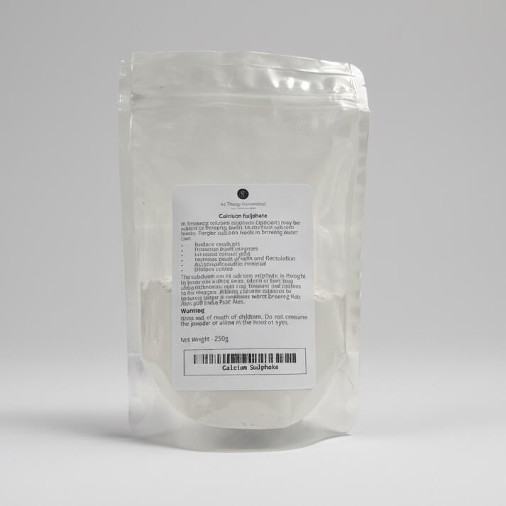 Clear plastic packaging with a label on a gray background