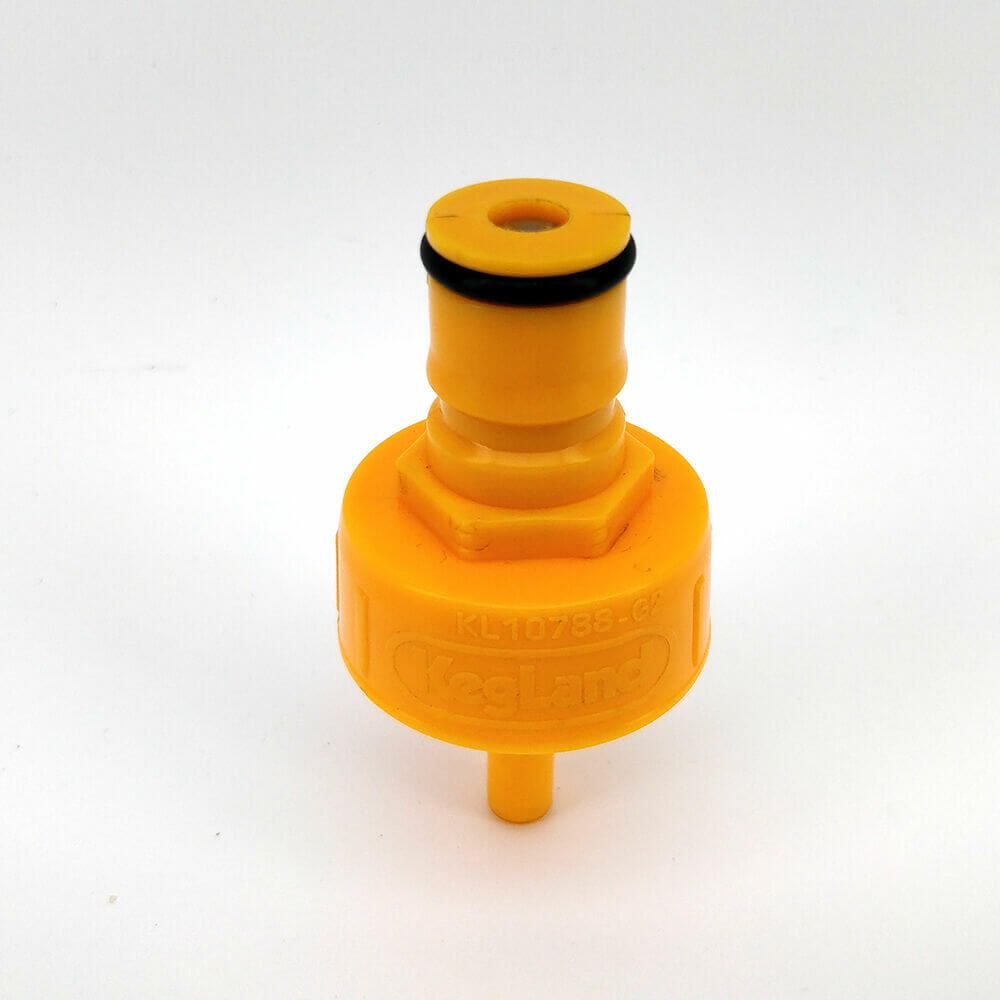 Carbonation & Line Cleaning Cap - Plastic - Yellow - All Things Fermented | Home Brew Supplies Shop Wellington Kapiti NZ