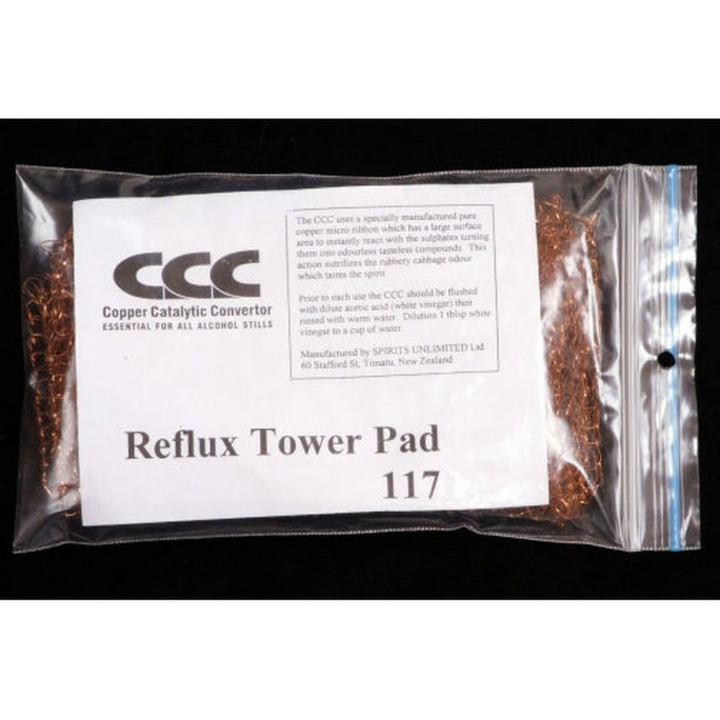 Copper Catalytic Converter (CCC) Reflux Tower Pad - All Things Fermented | Home Brew Supplies Shop Wellington Kapiti NZ