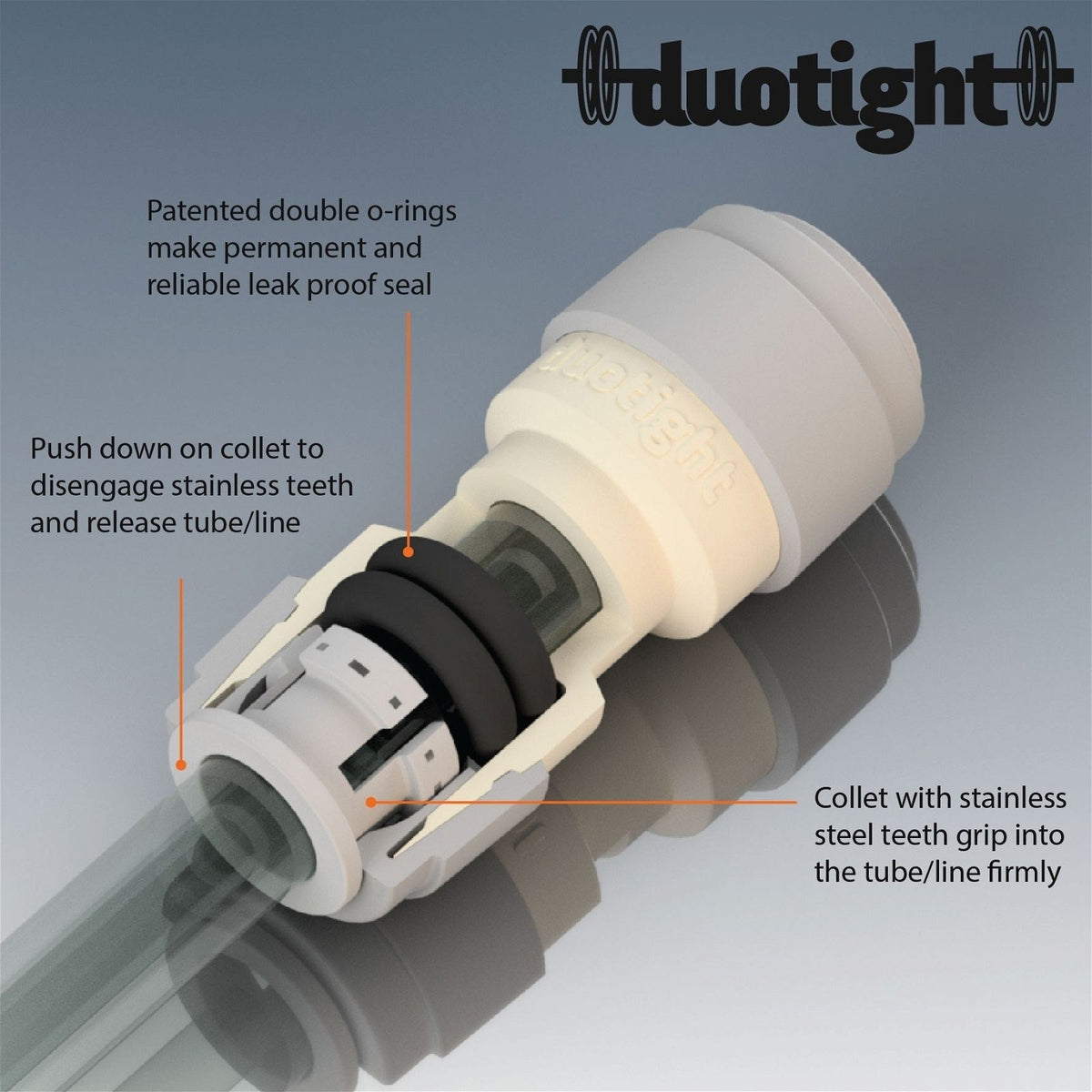 Duotight 8mm Push Fit Joiner - All Things Fermented | Home Brew Supplies Shop Wellington Kapiti NZ