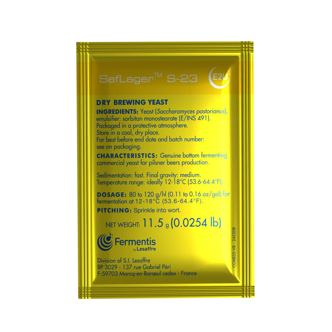 Saflager Yeast S-23 (11.5g)