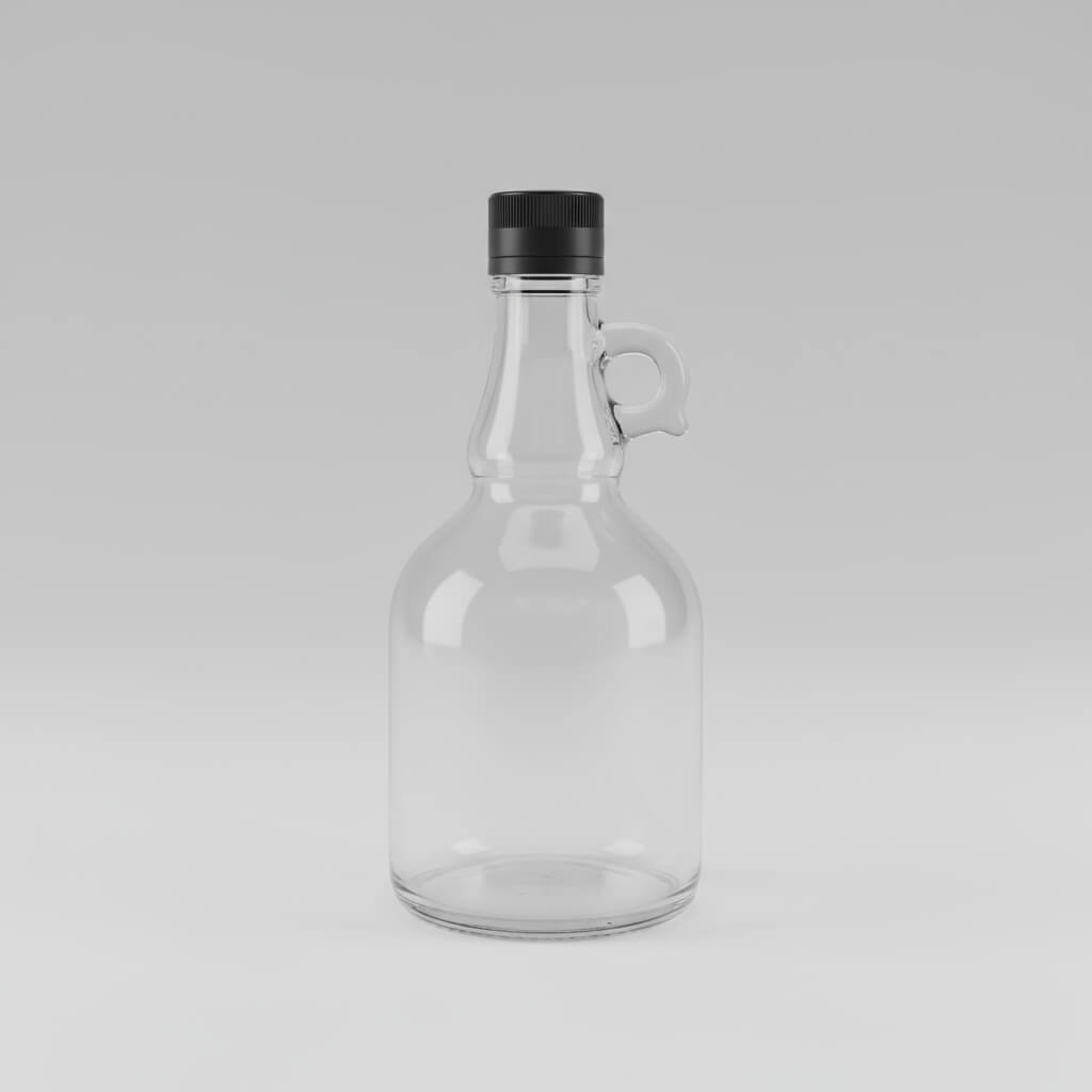 Glass Spirit Bottle & Plastic Screw Cap 500ml