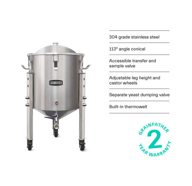 Grainfather SF50 Conical Fermenter - All Things Fermented | Home Brew Supplies Shop Wellington Kapiti NZ