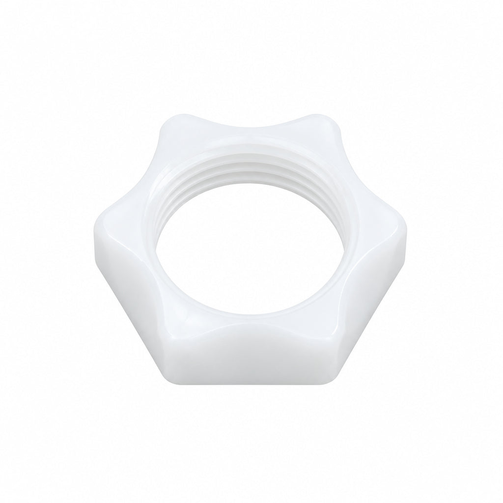 HS 3/4″ BSP Back Nuts for Taps (white)