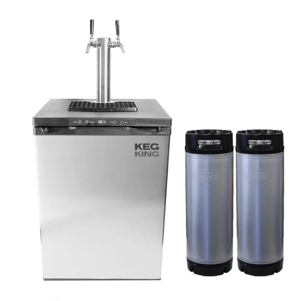 Kegmaster Premium XL 2 Tap Kegerator + 2 Kegs - All Things Fermented | Home Brew Supplies Shop Wellington Kapiti NZ