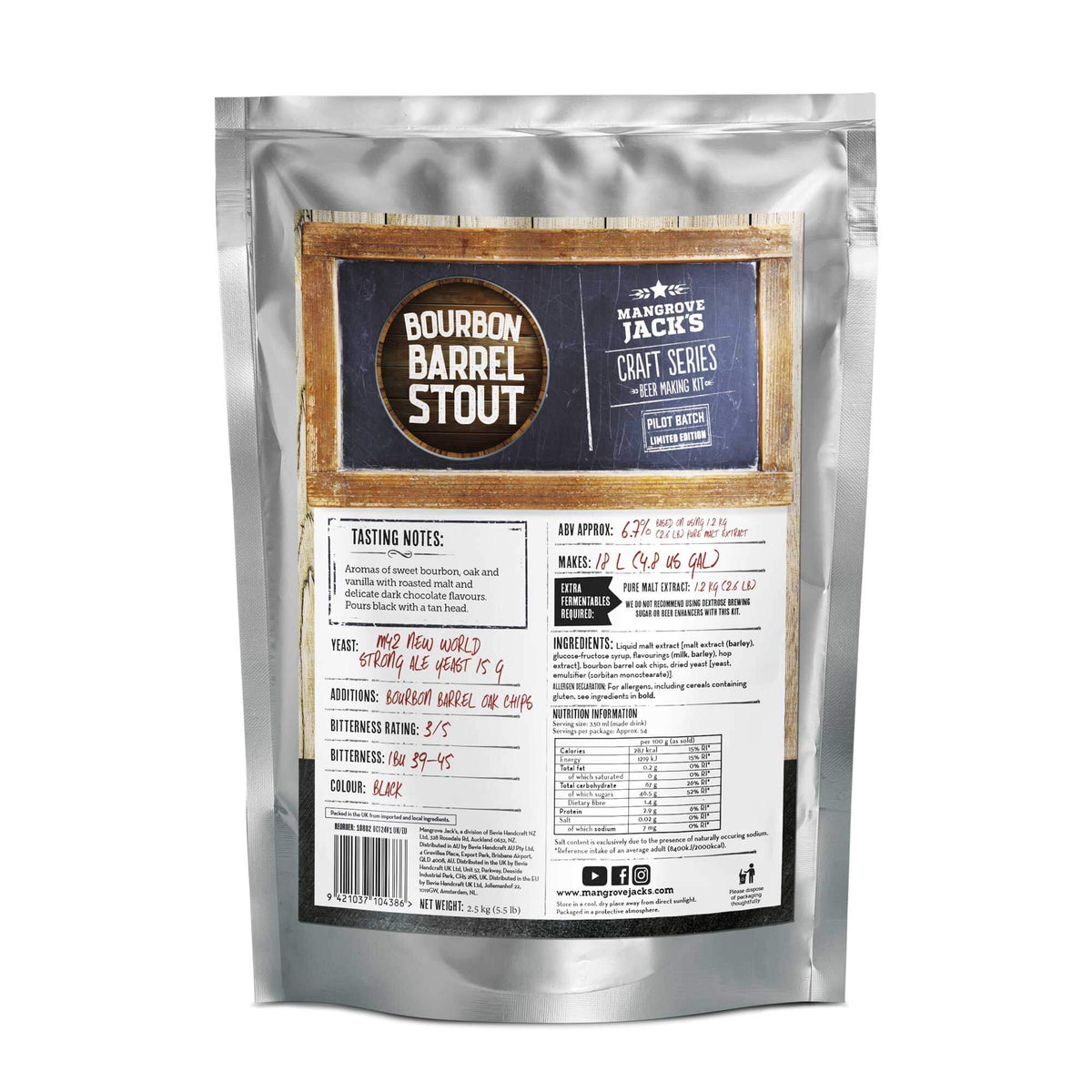 Mangrove Jack&#39;s Craft Series Bourbon Barrel Stout (LE) - 2.5kg