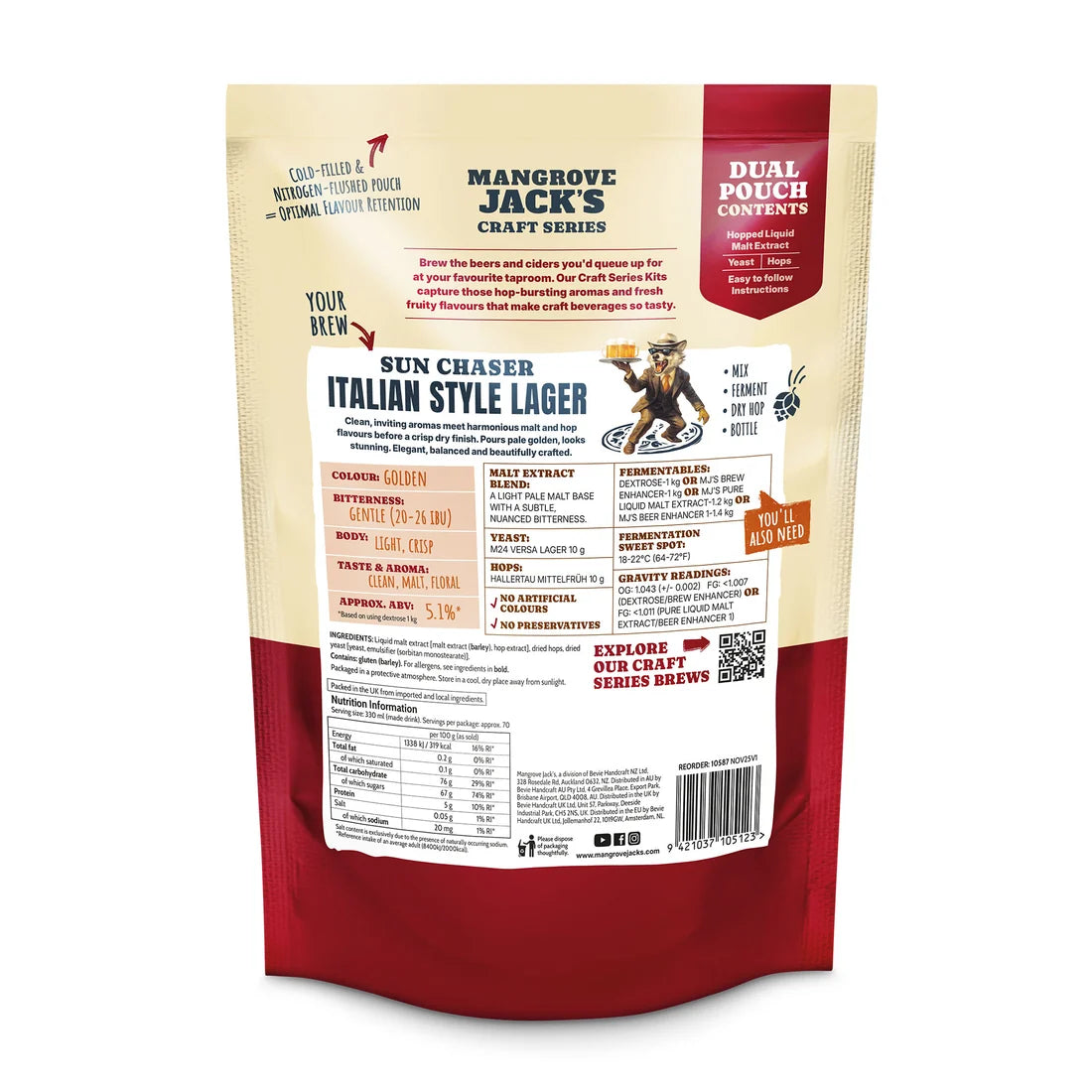 Mangrove Jack's Craft Series Italian Style Lager 2.2 KG