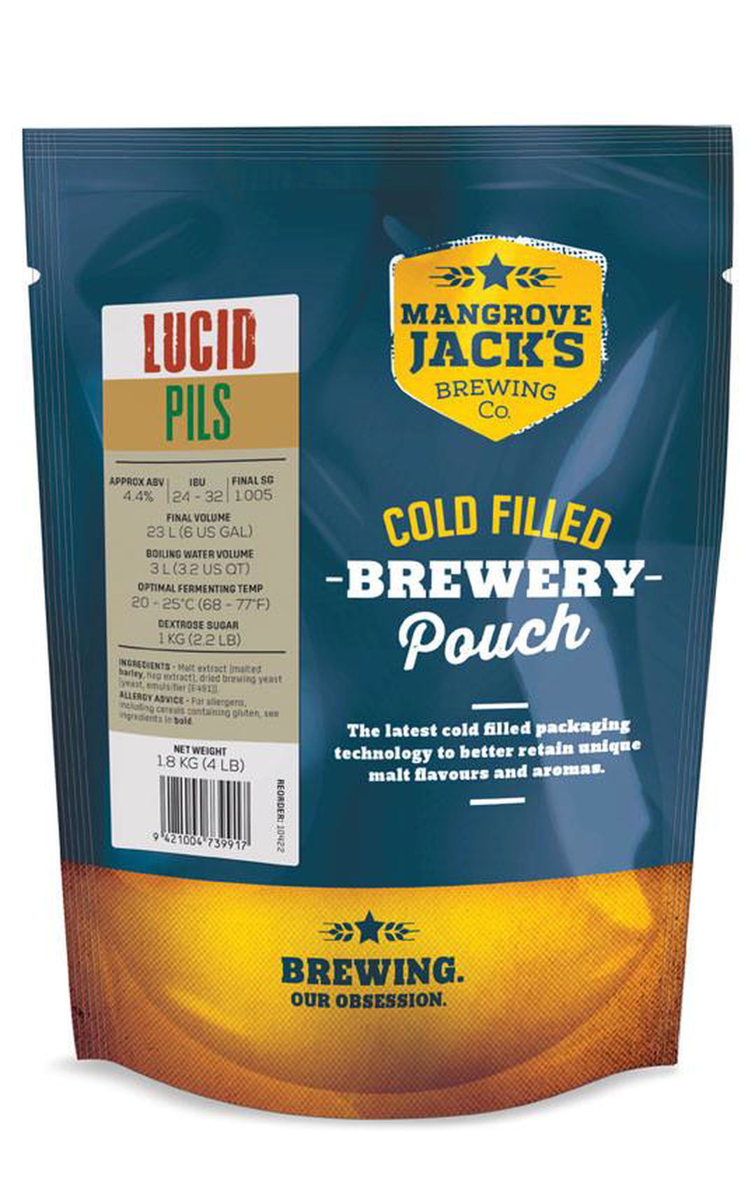 MJ Traditional Series Lucid Pils Pouch - 1.8kg - All Things Fermented | Home Brew Supplies Shop Wellington Kapiti NZ