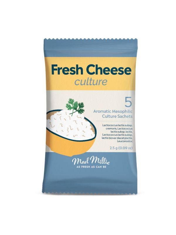 Mad Millie Fresh Cheese (Aromatic Mesophilic) Culture Sachets x 5 - All Things Fermented | Home Brew Supplies Shop Wellington Kapiti NZ