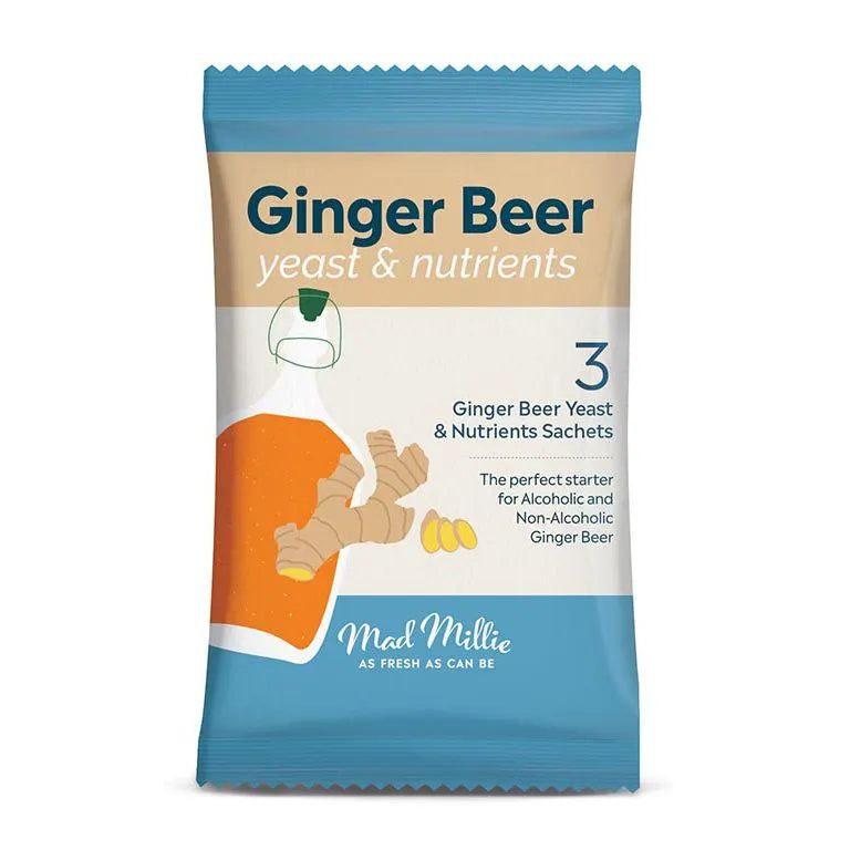 Mad Millie Ginger Beer Yeast - 3 pack - All Things Fermented | Home Brew Supplies Shop Wellington Kapiti NZ