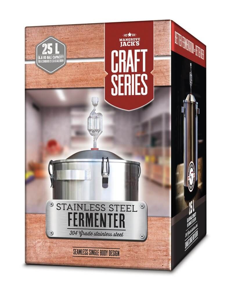 Mangrove Jack's 25L Stainless Steel Fermenter - All Things Fermented | Home Brew Supplies Shop Wellington Kapiti NZ