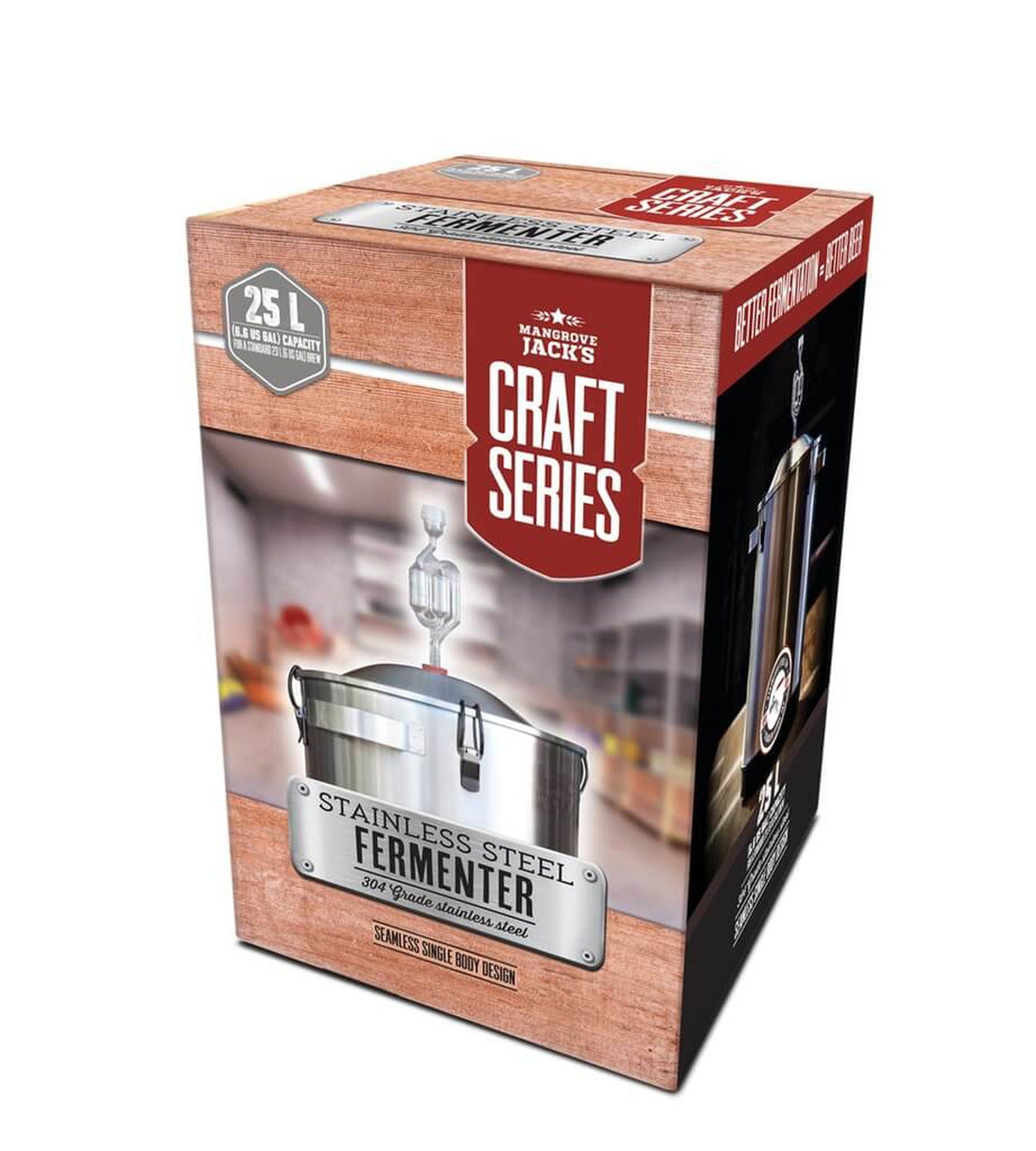 Mangrove Jack's 25L Stainless Steel Fermenter - All Things Fermented | Home Brew Supplies Shop Wellington Kapiti NZ
