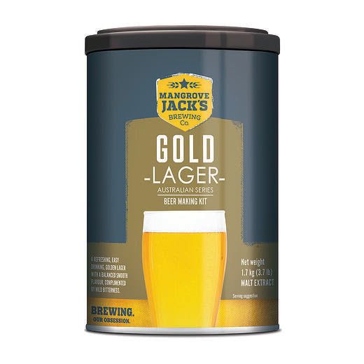 Mangrove Jack&#39;s Australian Brewer&#39;s Series Gold Lager - All Things Fermented | Home Brew Supplies Shop Wellington Kapiti NZ