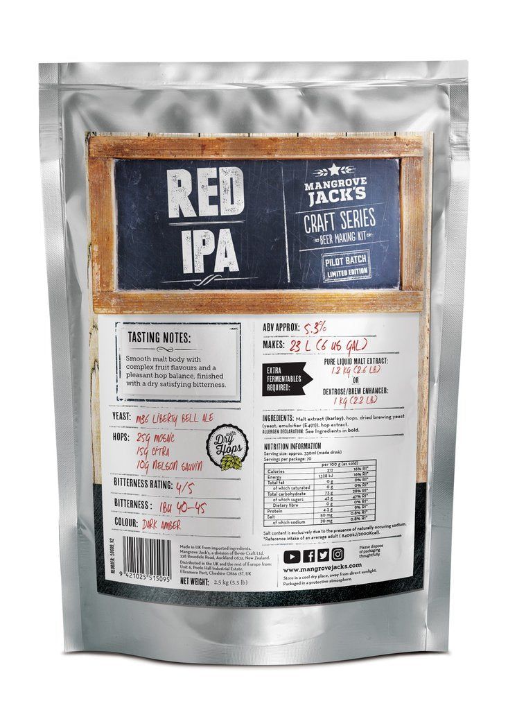 Mangrove Jack&#39;s CS Red IPA - 2.5kg - All Things Fermented | Home Brew Supplies Shop Wellington Kapiti NZ