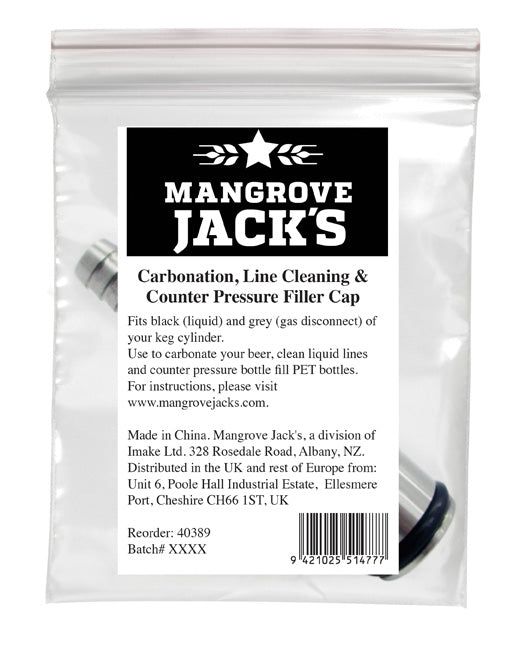 Mangrove Jack's Carbonation, Line Cleaning, & Counter Pressure Filler Cap - All Things Fermented | Home Brew Supplies Shop Wellington Kapiti NZ