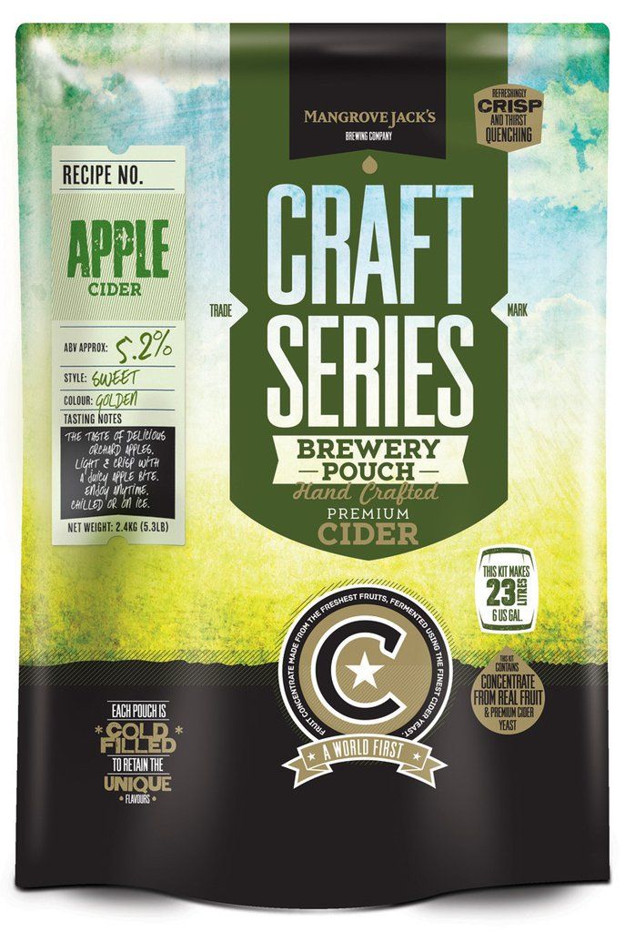 Mangrove Jack's Craft Series Apple Cider Pouch - 2.4kg - All Things Fermented | Home Brew Supplies Shop Wellington Kapiti NZ