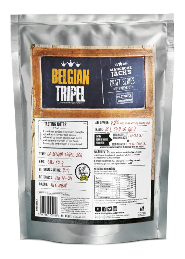 Mangrove Jack's Craft Series Belgian Tripel Limited Edition - 2.5kg - All Things Fermented | Home Brew Supplies Shop Wellington Kapiti NZ