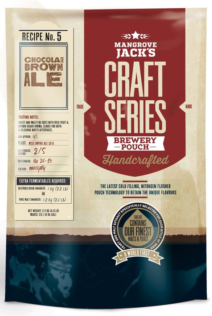 Mangrove Jack's Craft Series Choc Brown Ale - 2.2kg - All Things Fermented | Home Brew Supplies Shop Wellington Kapiti NZ