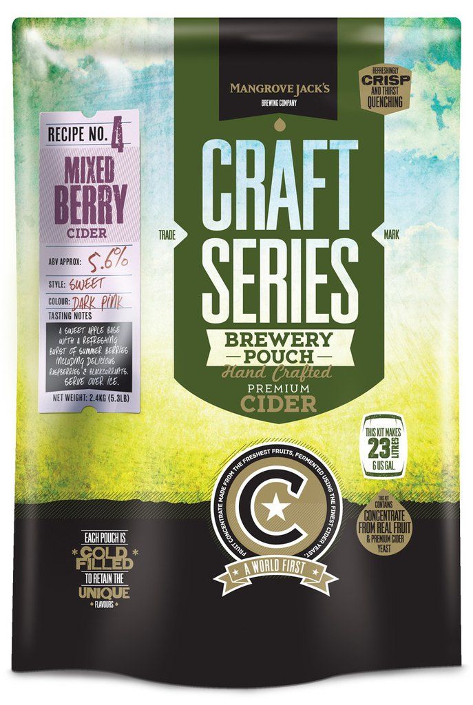 Mangrove Jack's Craft Series Mixed Berry Cider - 2.4kg - All Things Fermented | Home Brew Supplies Shop Wellington Kapiti NZ