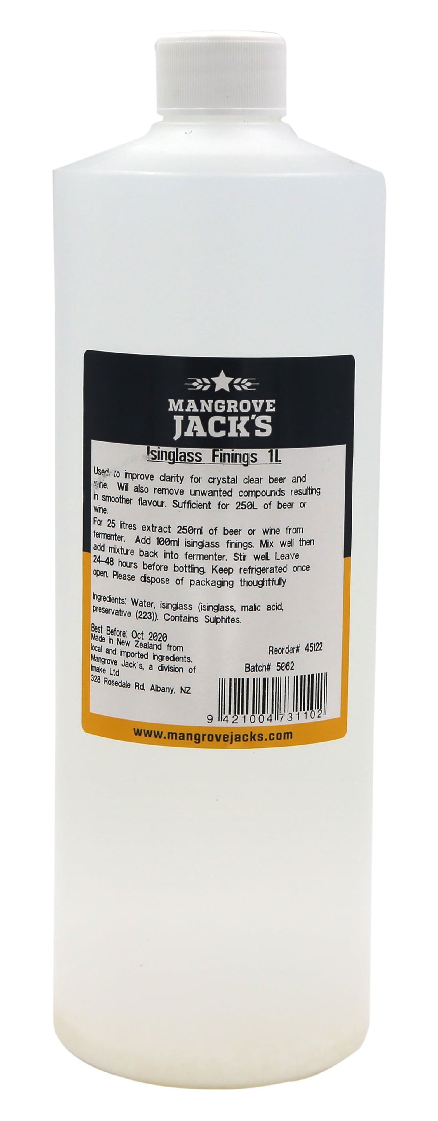 Mangrove Jack's Isinglass - 1L - All Things Fermented | Home Brew Supplies Shop Wellington Kapiti NZ