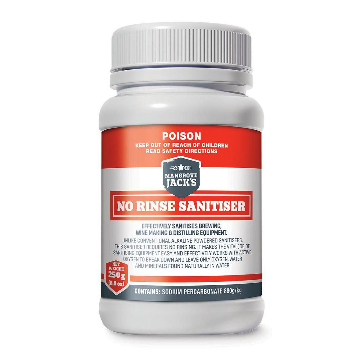 Mangrove Jack&#39;s No Rinse Sanitiser (250g) - All Things Fermented | Home Brew Supplies Shop Wellington Kapiti NZ