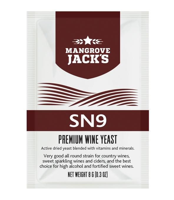 Mangrove Jack's SN9 Premium Wine Yeast -  8g - All Things Fermented | Home Brew Supplies Shop Wellington Kapiti NZ