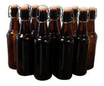 Mangrove Jacks Amber Flip Top Bottles - 500ml x 12 - All Things Fermented | Home Brew Supplies Shop Wellington Kapiti NZ
