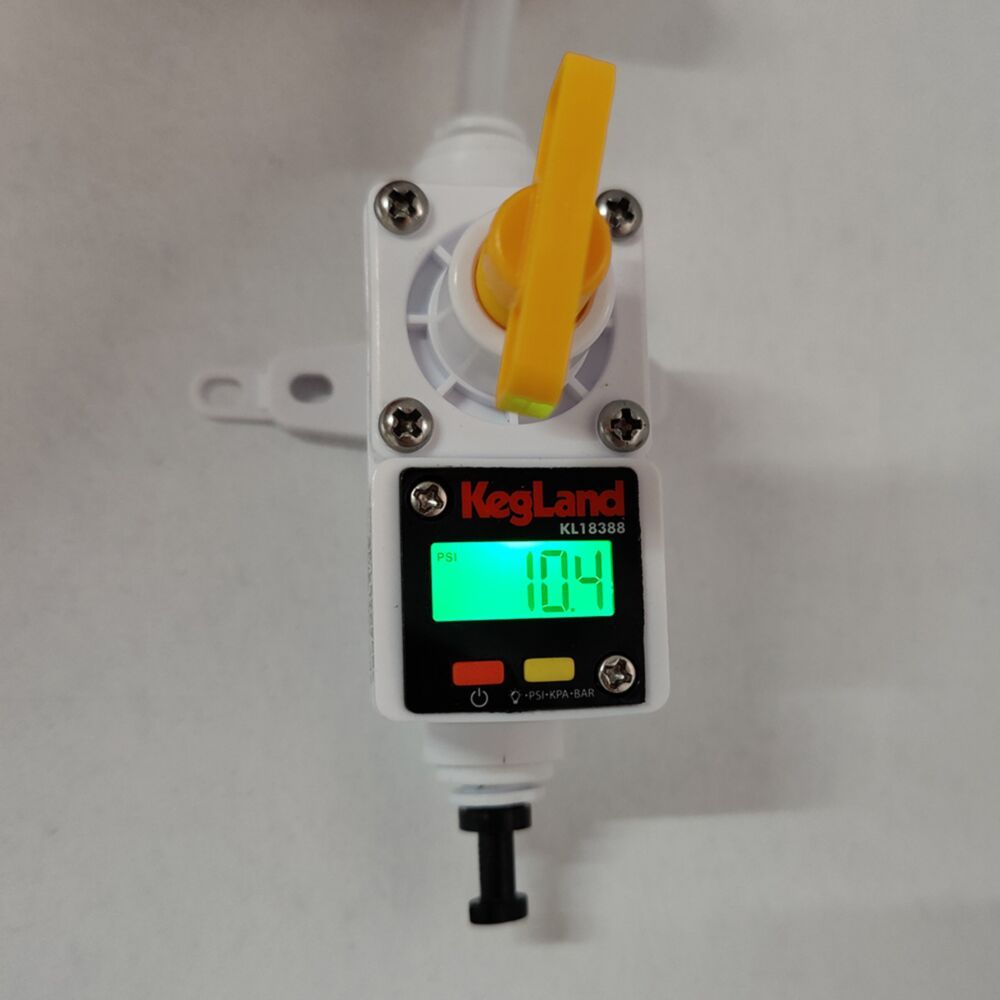 Mini Gauge 0-90psi for Integrated Blowtie and In-line regulators - Digital Illuminated - All Things Fermented | Home Brew Supplies Shop Wellington Kapiti NZ